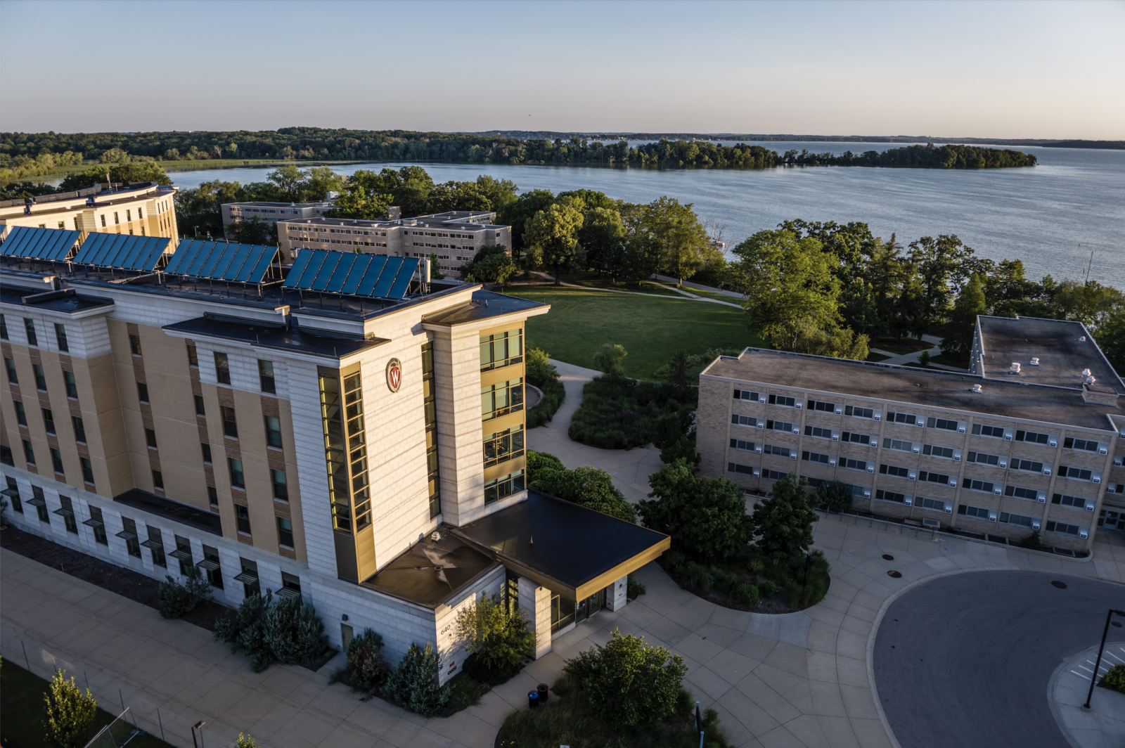 Aerial view of Dejope Hall