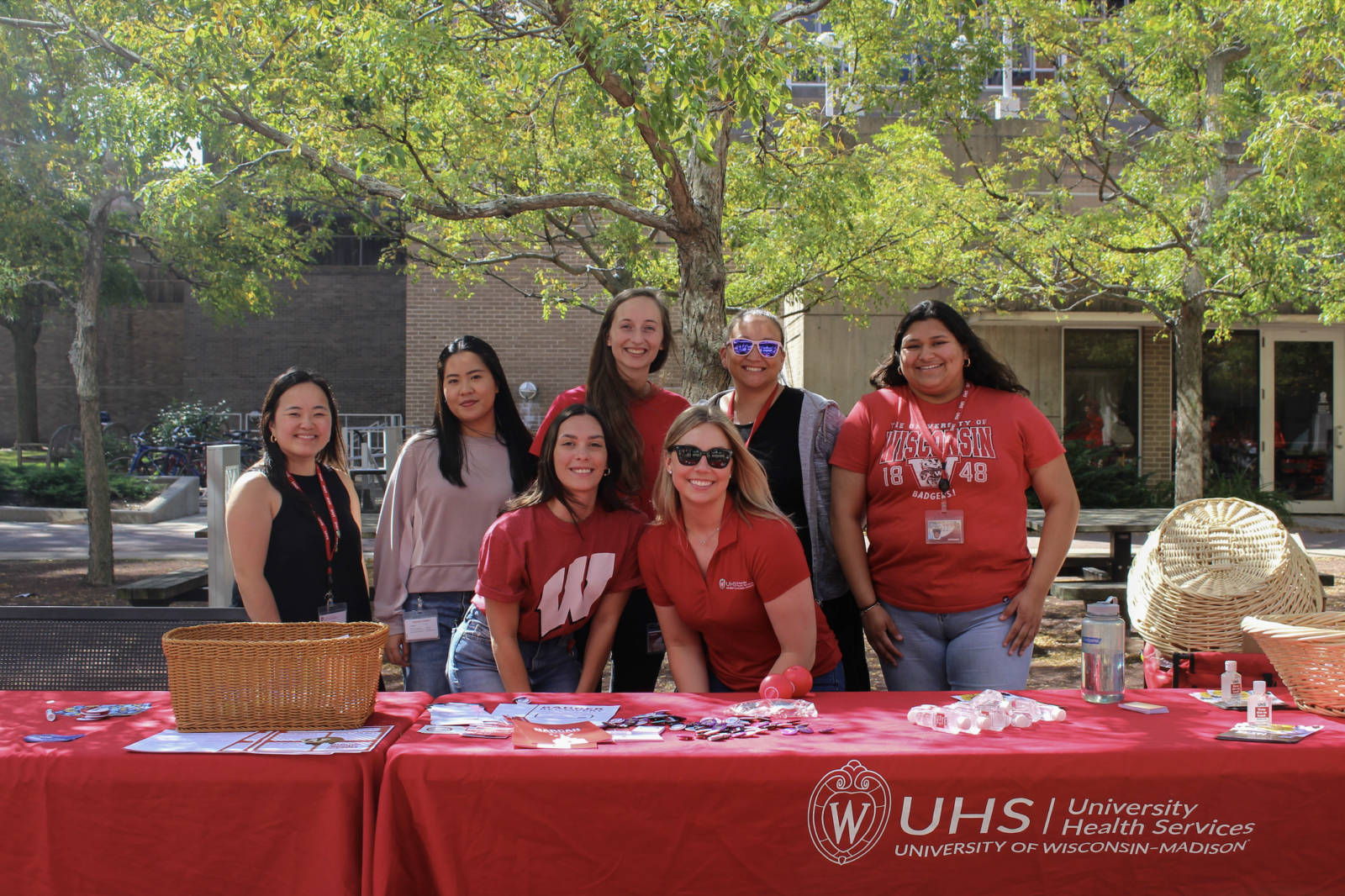 A group of UHS staff at a resource fair