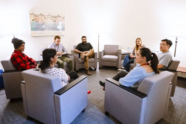 Students participate in group counseling