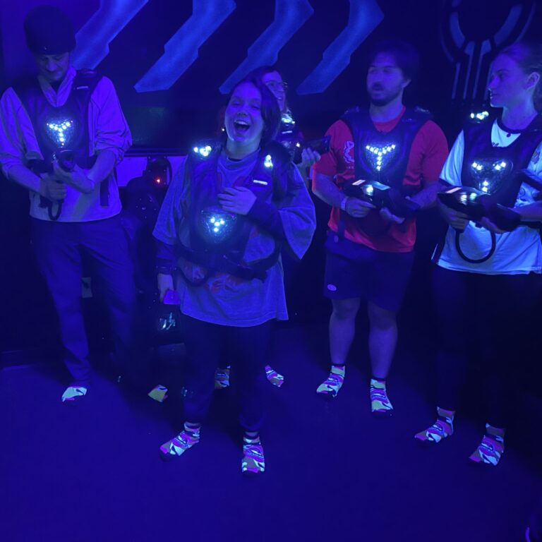 Badger Recovery students at a laser tag field trip