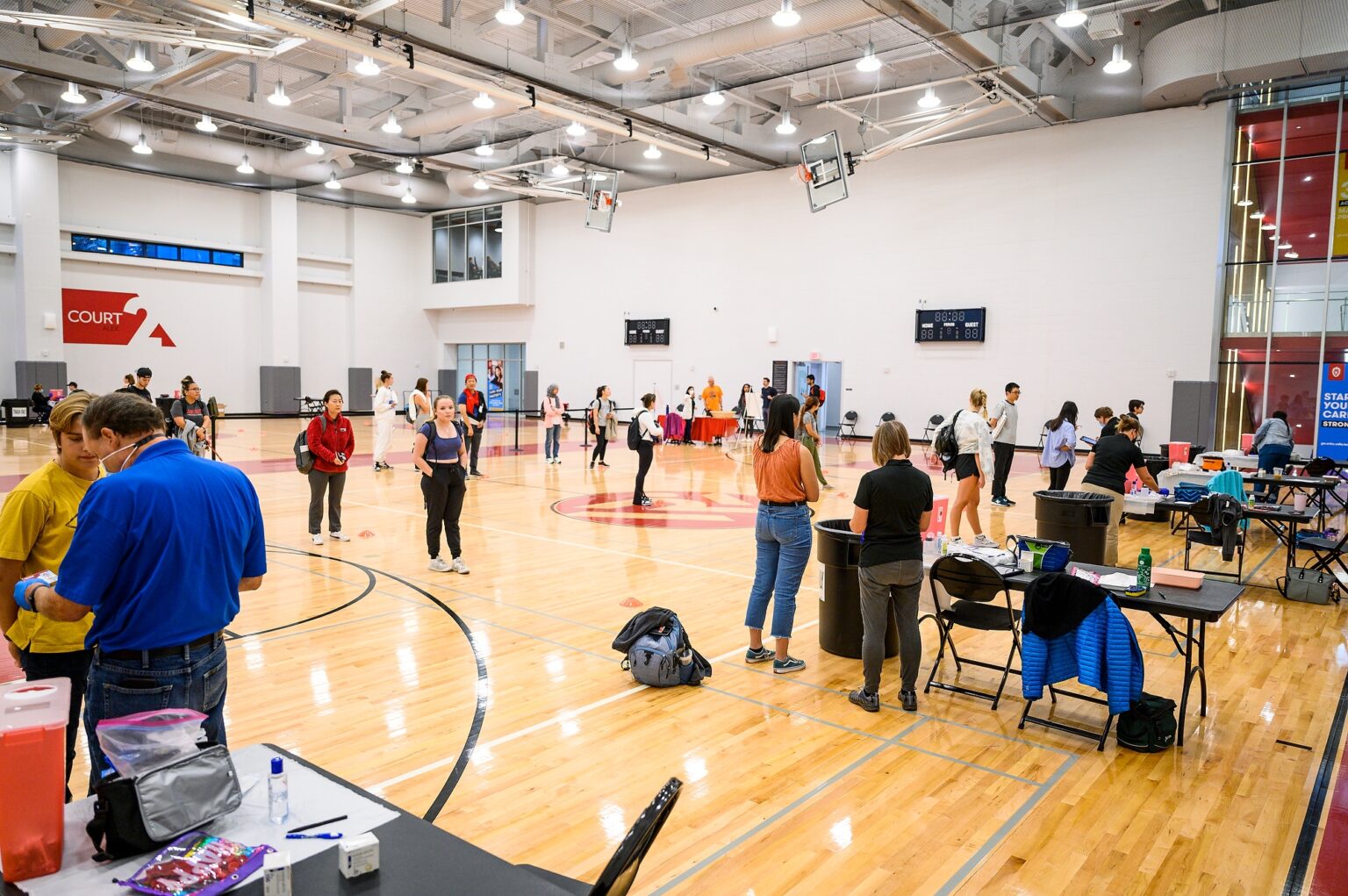 A UHS vaccine clinic at the Nicholas Recreation Center