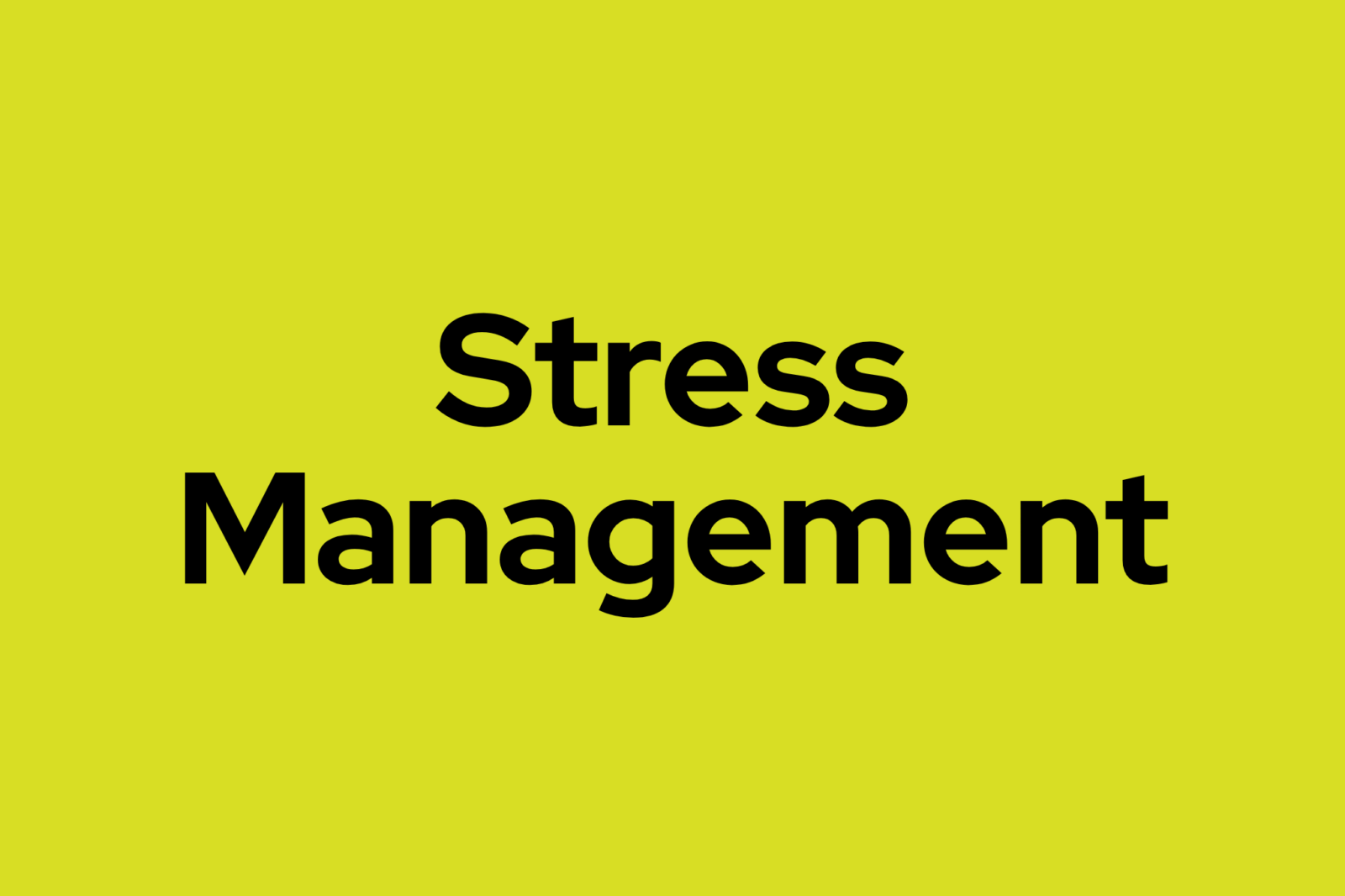 text: stress management